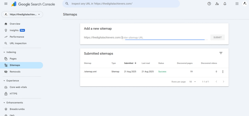 XML sitemap generator